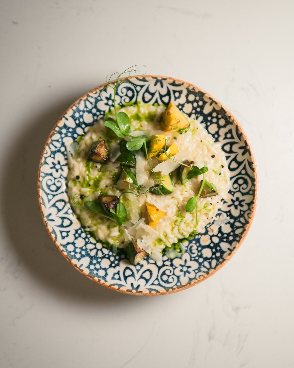 Risotto Con Limone e Zucca Patisson